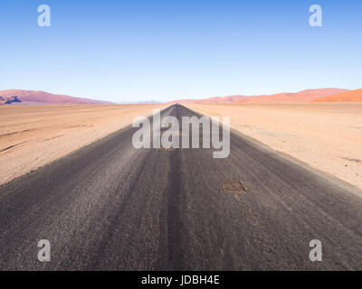 Road in the Namib-Naukluft National park in Namibia, Africa. Stock Photo