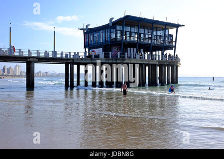 Durban South Africa. Moyo Restaurant on the Ushaka beach pier along the Durban beachfront. Stock Photo