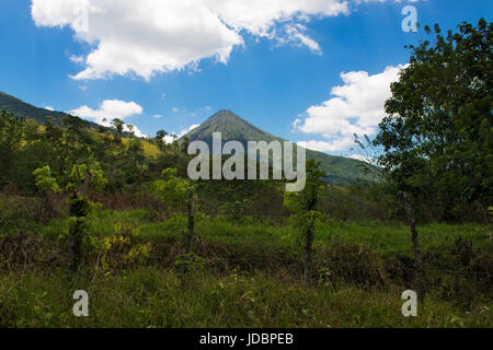 View of the Arenal Volcano in Costa Rica, Central America Stock Photo