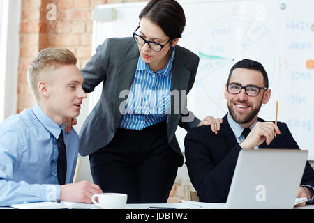 Group of employees planning work or project Stock Photo