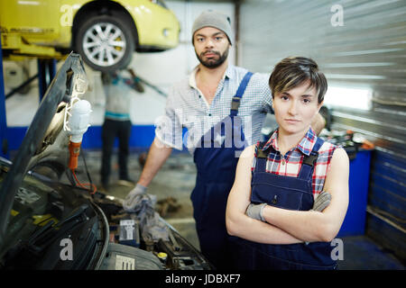 Trainee of repairman Stock Photo