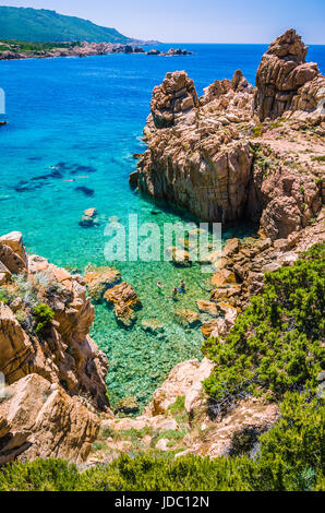 Rocky sea bay in Costa Paradiso, Sardinia - Italy Stock Photo