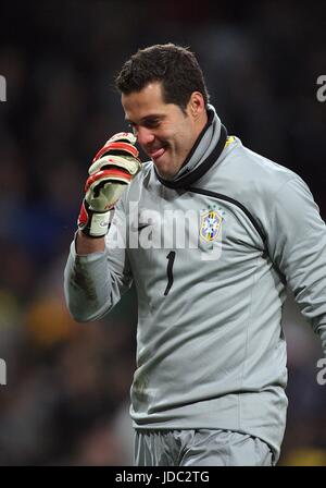 JULIO CESAR BRAZIL & INTER MILAN EMIRATES STADIUM LONDON ENGLAND 10 February 2009 Stock Photo