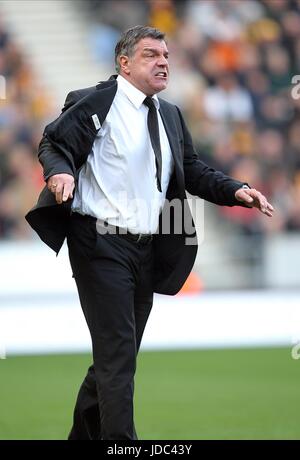 SAM ALLARDYCE BLACKBURN ROVERS FC MANAGER KC STADIUM HULL ENGLAND 01 March 2009 Stock Photo