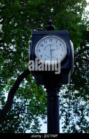 Clock at Havensight, St. Thomas, US Virgin Islands Stock Photo