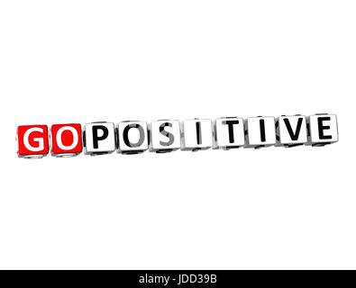 3D Word Go positive on white background Stock Photo