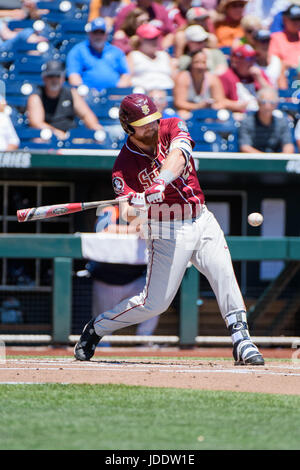 Omaha, NE USA. 19th June, 2017. Florida State's Quincy Nieporte #29 in action during game 5 of the 2017 NCAA Men's College World Series between Florida State Seminoles vs Cal State Fullerton Titans at the TD Ameritrade Park in Omaha, NE.Attendance: 17,229.Florida State won.Jimmy Rash/Cal Sport Media/Alamy Live News Stock Photo