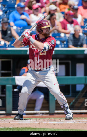 Omaha, NE USA. 19th June, 2017. Florida State's Quincy Nieporte #29 in action during game 5 of the 2017 NCAA Men's College World Series between Florida State Seminoles vs Cal State Fullerton Titans at the TD Ameritrade Park in Omaha, NE.Attendance: 17,229.Florida State won.Jimmy Rash/Cal Sport Media/Alamy Live News Stock Photo