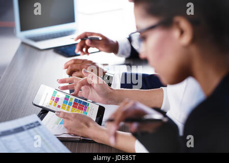 Team of business person works together. Concept of teamwork Stock Photo