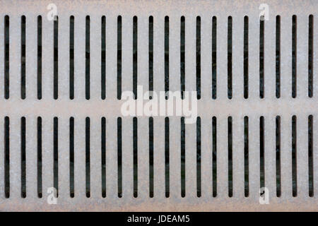 Metal Drain Grate Stock Photo