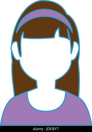 girl face cartoon Stock Vector