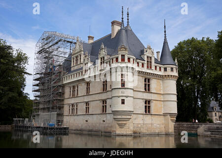 Azay le Rideau, département of Indre-et-Loire Chateau, France, Europe Stock Photo