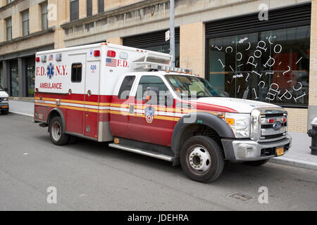 FDNY F-450 super duty ford ambulance New York City USA Stock Photo