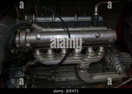 Vintage Car Engine Stock Photo