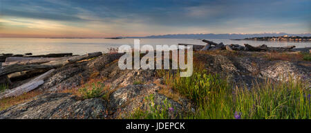 Clover point in Victoria BC Canada view of a regatta with Olympic ...