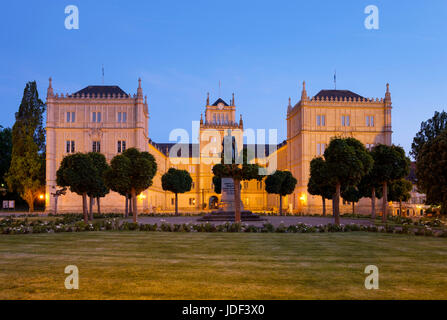 Ehrenburg Castle, palace square, twilight, Coburg, Upper Franconia, Franconia, Bavaria, Germany Stock Photo