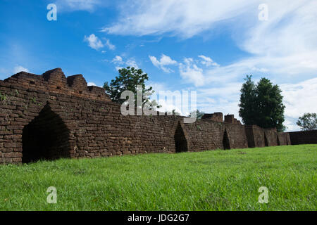 Thung Setthi Fortress Historical Park in Nakhon Chum Kamphaeng Phet, Thailand (a part of the UNESCO World Heritage Site Historic Town of Sukhothai and Stock Photo