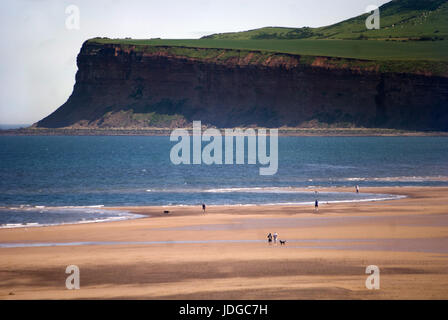 Marske Beach near Redcar looking north towards Saltburn, Cleveland Stock Photo