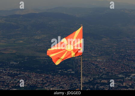 Flag Of Former Yugoslav Republic Of Macedonia Stock Photo Alamy