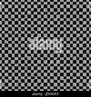 Grid faded denim gray texture. Vector background. Checkered frayed Jeans fabric seamless pattern Stock Vector