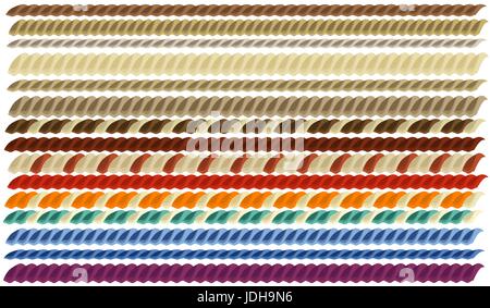 Set of useful rope pattern brushes Stock Vector