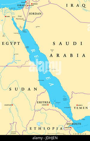 Suez Canal Political Map Stock Photo - Alamy