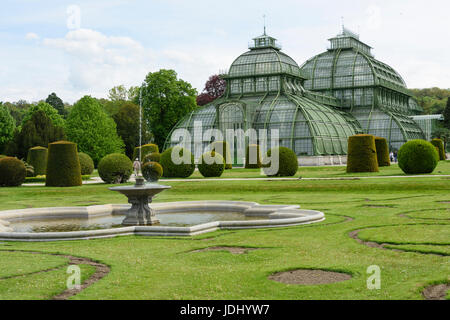 Austria. Vienna. The Palm pavilion in W part of the gardens of Schönbrunn Palace Stock Photo