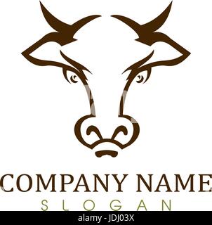 Cow logotype Stock Vector
