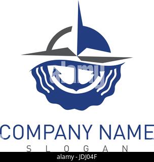 Marine concept logotype Stock Vector