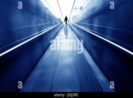 Underground pedestrian tunnel, no scenes. Stock Photo