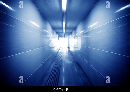 Underground pedestrian tunnel, no scenes. Stock Photo