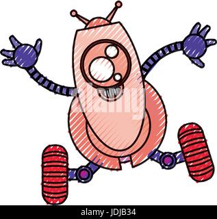 robot toy funny Stock Vector