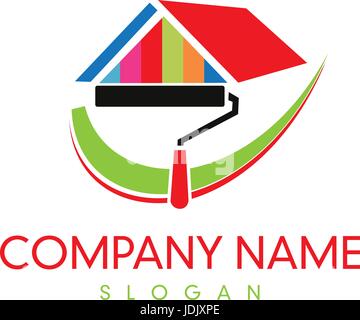 Paint company logo Stock Vector