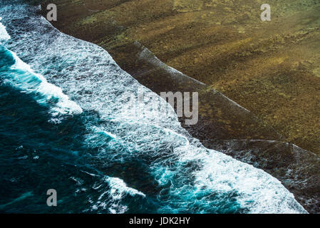 Aerial view of ocean surf Stock Photo