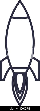 outlined rocket startup business success icon Stock Vector