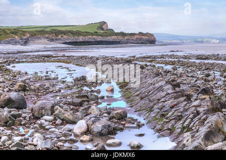 Kilve Beach, Quantock Hills, Somerset, England, UK Stock Photo