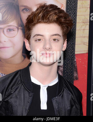 Thomas Barbusca attend opening night premiere Focus Features' 'The Book Henry' during 2017 Los Angeles Film Festival Arclight Cinemas Culver City Culver City,California June 14,2017. Stock Photo