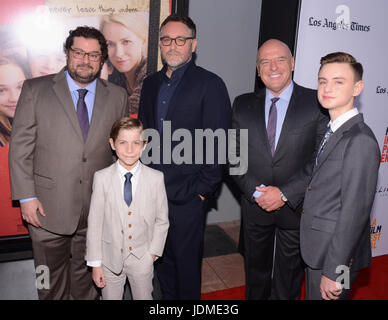 Bobby Moynihan,Jacob Tremblay,Colin Trevorrow,Dean Norris Jaeden Lieberher attend opening night premiere Focus Features' 'The Book Henry' during 2017 Los Angeles Film Festival Arclight Cinemas Culver City Culver City,California June 14,2017. Stock Photo