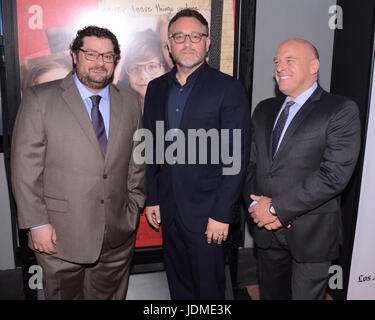 Bobby Moynihan,Colin Trevorrow,Dean Norris attend opening night premiere Focus Features' 'The Book Henry' during 2017 Los Angeles Film Festival Arclight Cinemas Culver City Culver City,California June 14,2017. Stock Photo