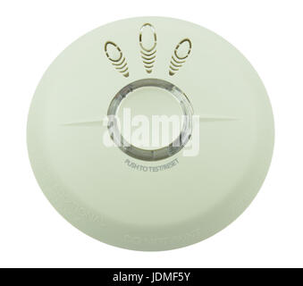 Smoke, fire detector on white background, isolated Stock Photo