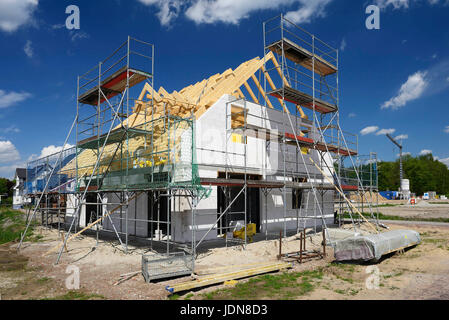 New building of a house in Hamburg, Neubau eines Hauses in Hamburg Stock Photo