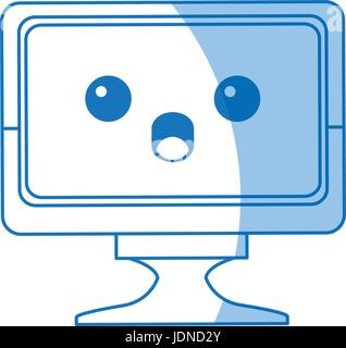 kawaii cute funny screen monitor Stock Vector Image & Art - Alamy