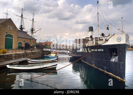 The Wingfield Castle paddle steamer at Hartlepool Maritime museum Stock Photo