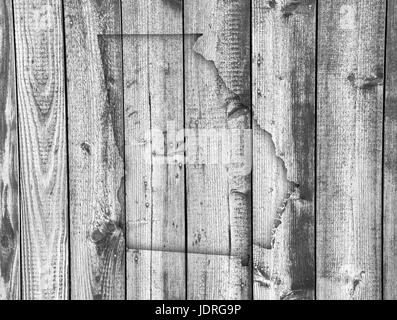 Map of Georgia on weathered wood Stock Photo