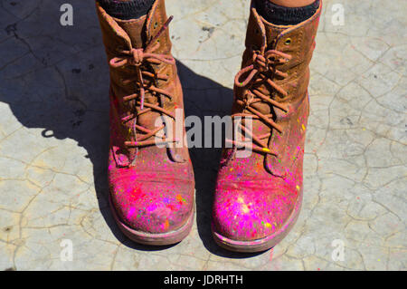 Colors on my boots Stock Photo