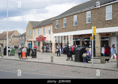 Pinnacles fish and chips restaurant, Seahouses Town Centre, Northumberland, England Stock Photo