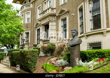 Embassy of the Republic of Bulgaria, Dimitar Peshev Plaza, 1621 22nd Street NW, Washington DC Stock Photo