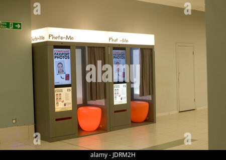 A Photo-Me photo booth in a shopping centre in Cambridge UK Stock Photo ...