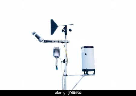 wind meter for measurement  nature on white background Stock Photo