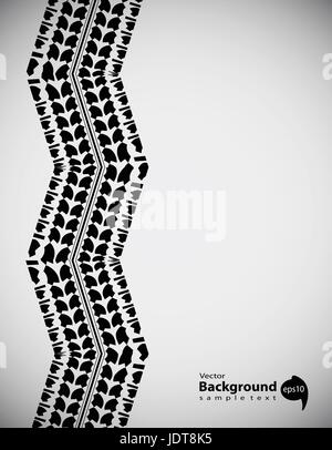 tire track abstract background, transportation design Stock Vector